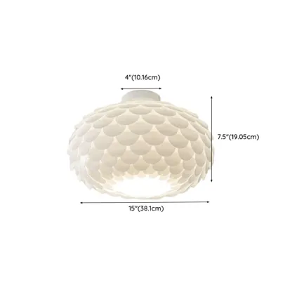 Stylish Ceiling Light with Feather Shade for Home Decor  Image - 14