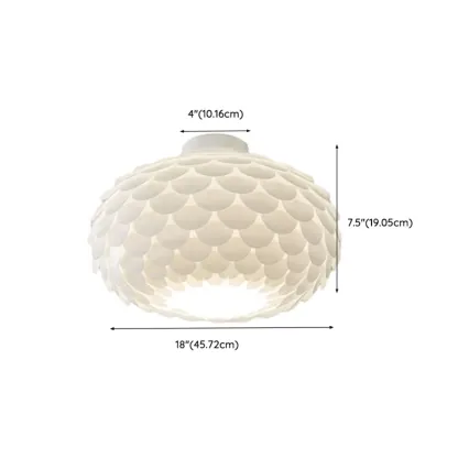 Stylish Ceiling Light with Feather Shade for Home Decor  Image - 15