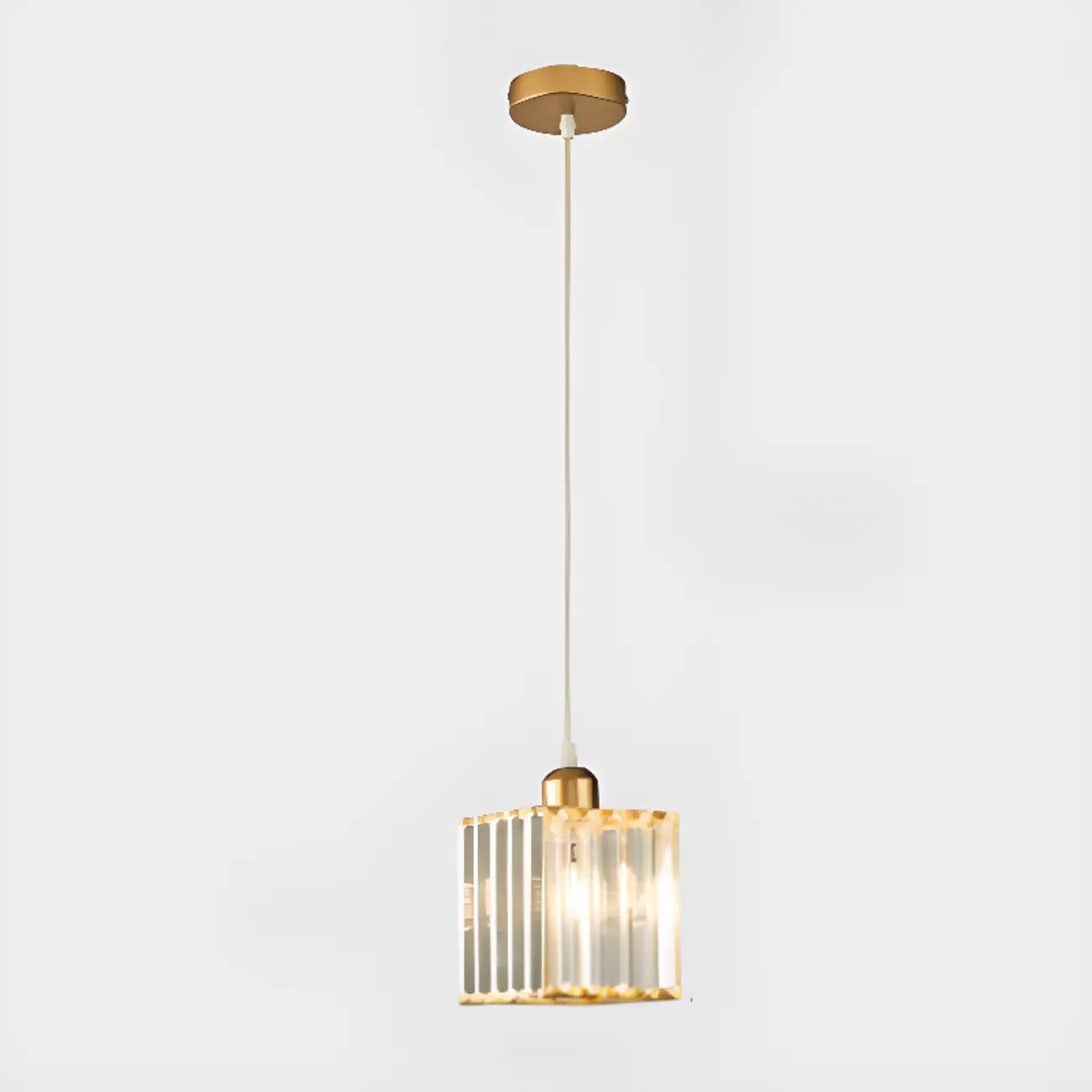 Luxury Cylinder Pendant Lamp with Crystal for Dining Room Image - 6 | homeyfad