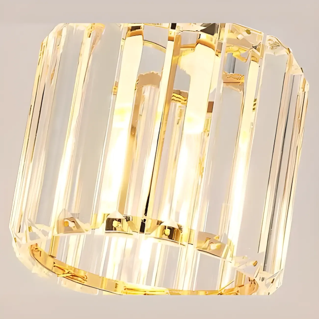 Luxury Cylinder Pendant Lamp with Crystal for Dining Room Image - 19