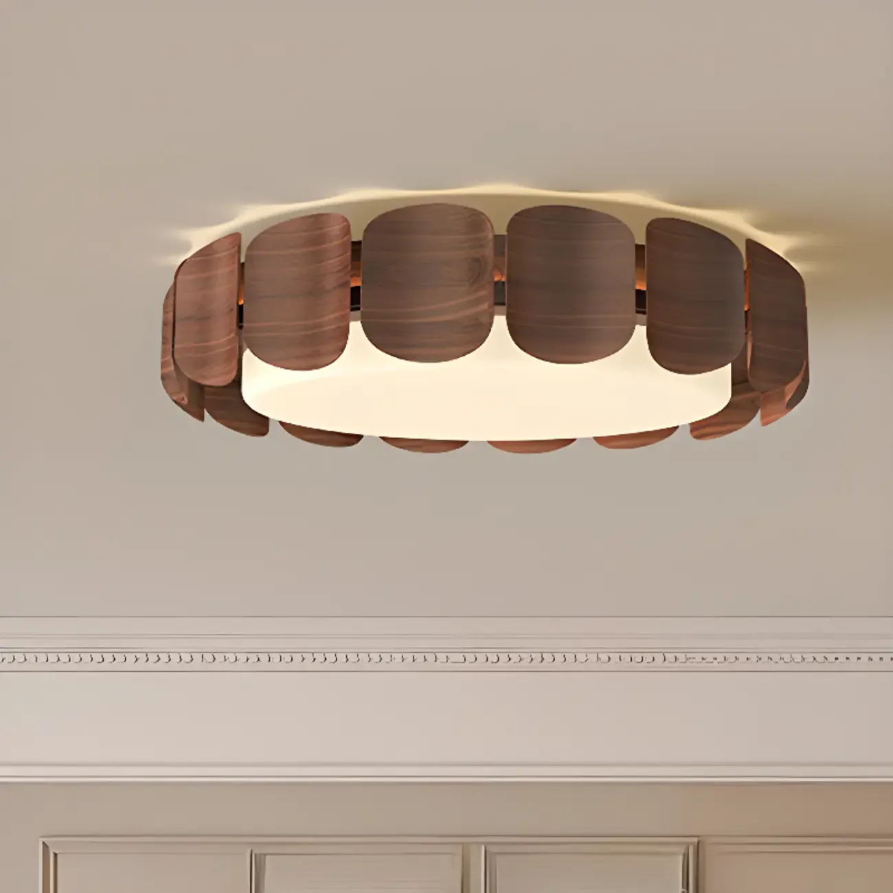 Dimmable Circular Flush Mount Ceiling Light for Living Room Image - 1
