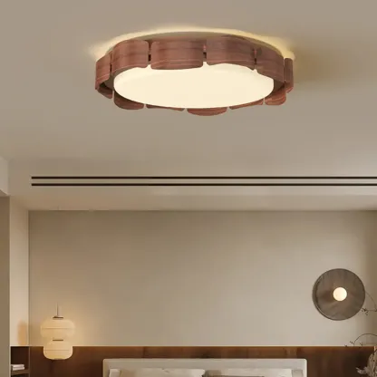 Dimmable Circular Flush Mount Ceiling Light for Living Room Image - 2