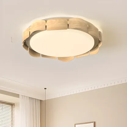 Dimmable Circular Flush Mount Ceiling Light for Living Room Image - 4