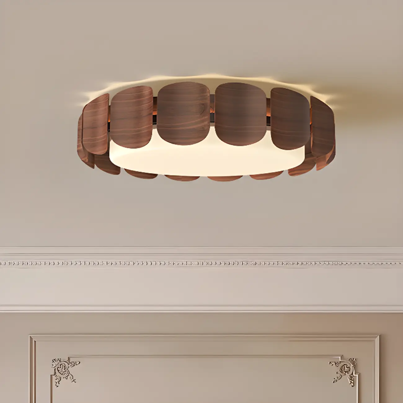 Dimmable Circular Flush Mount Ceiling Light for Living Room Image - 12 | homeyfad