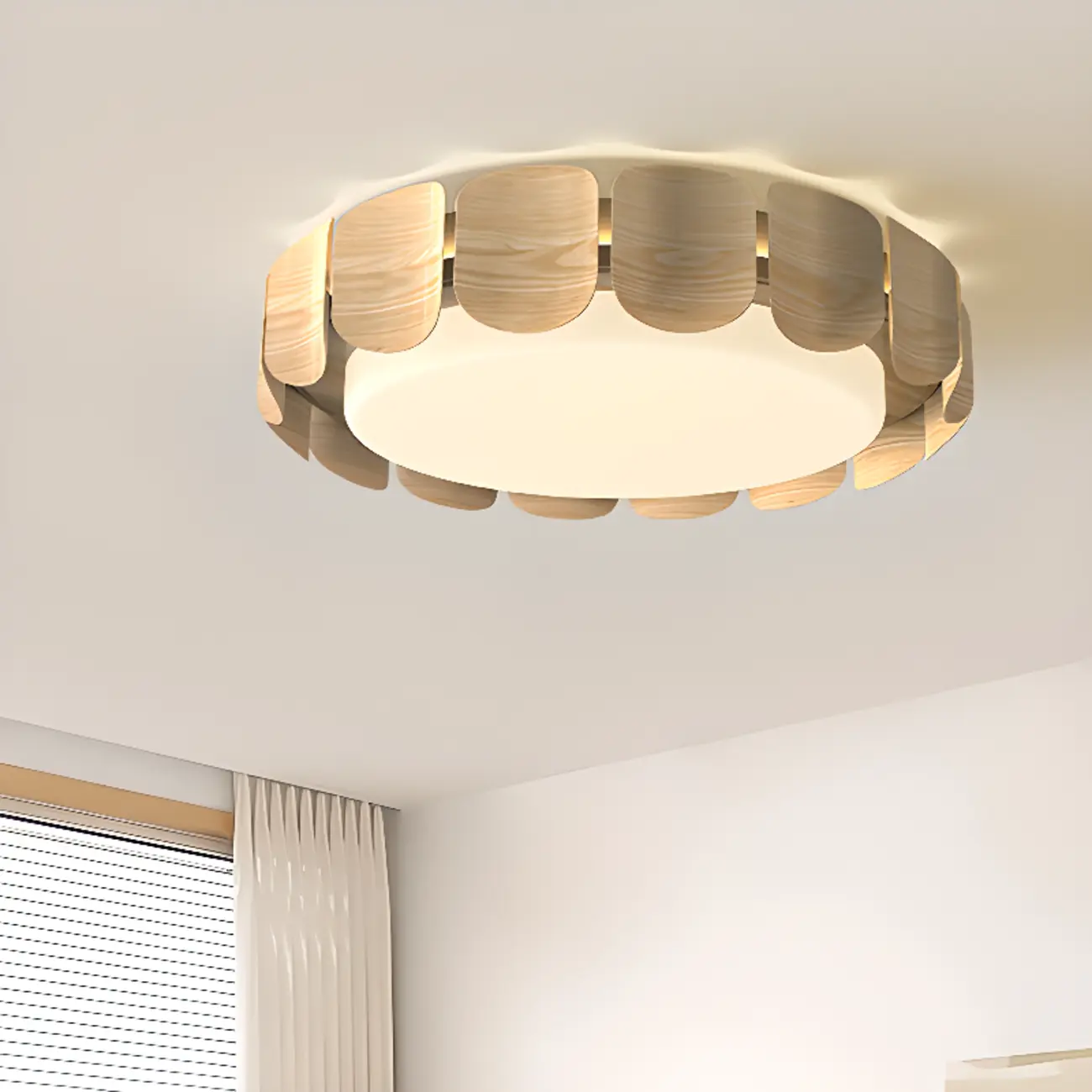 Dimmable Circular Flush Mount Ceiling Light for Living Room Image - 13 | homeyfad