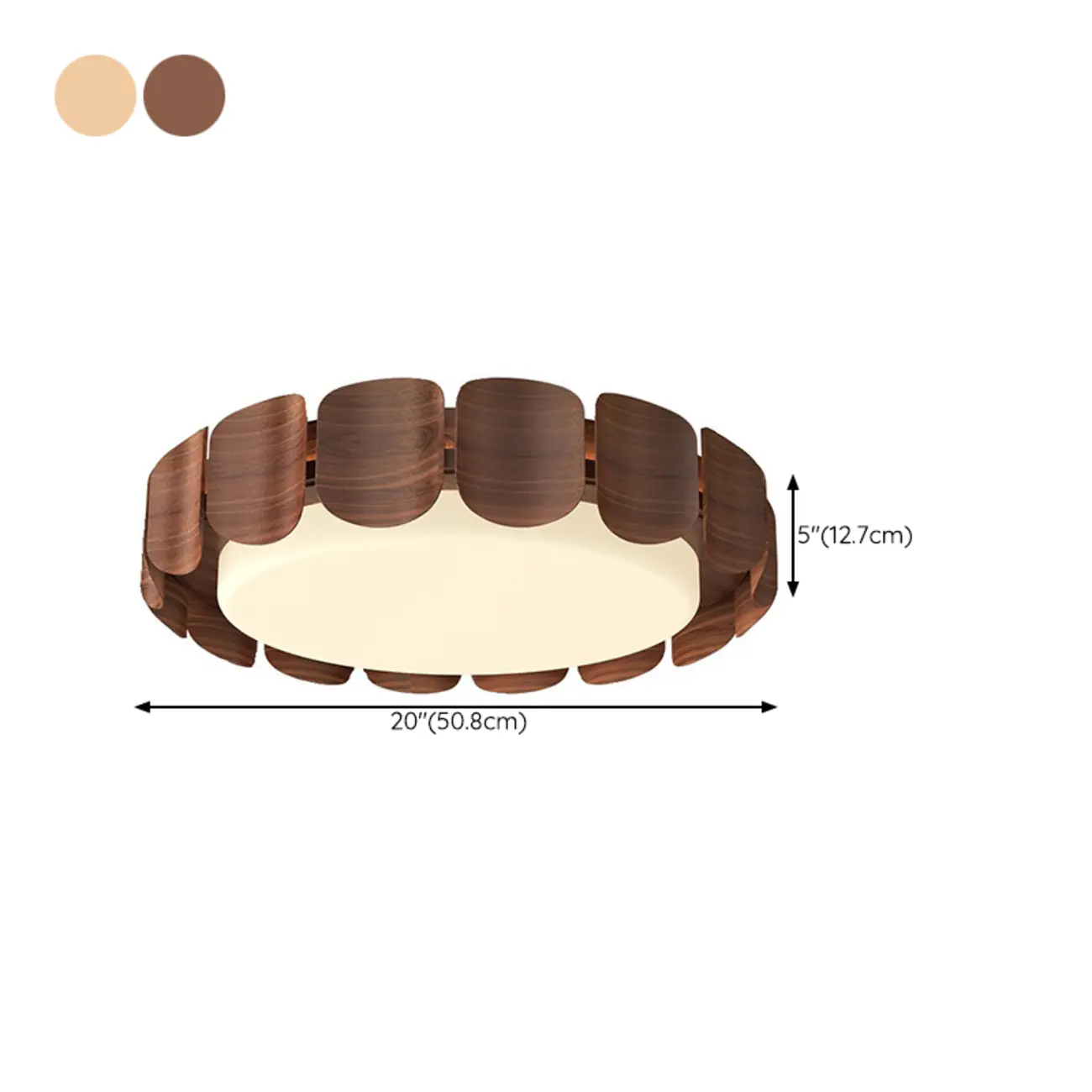 Dimmable Circular Flush Mount Ceiling Light for Living Room #size | homeyfad