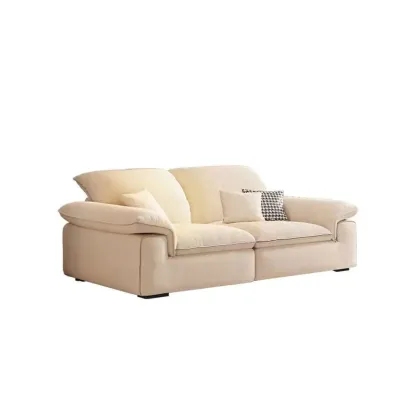 Ivory Pine Sofa with Scratch-Shield & Concealed Support Image - 6
