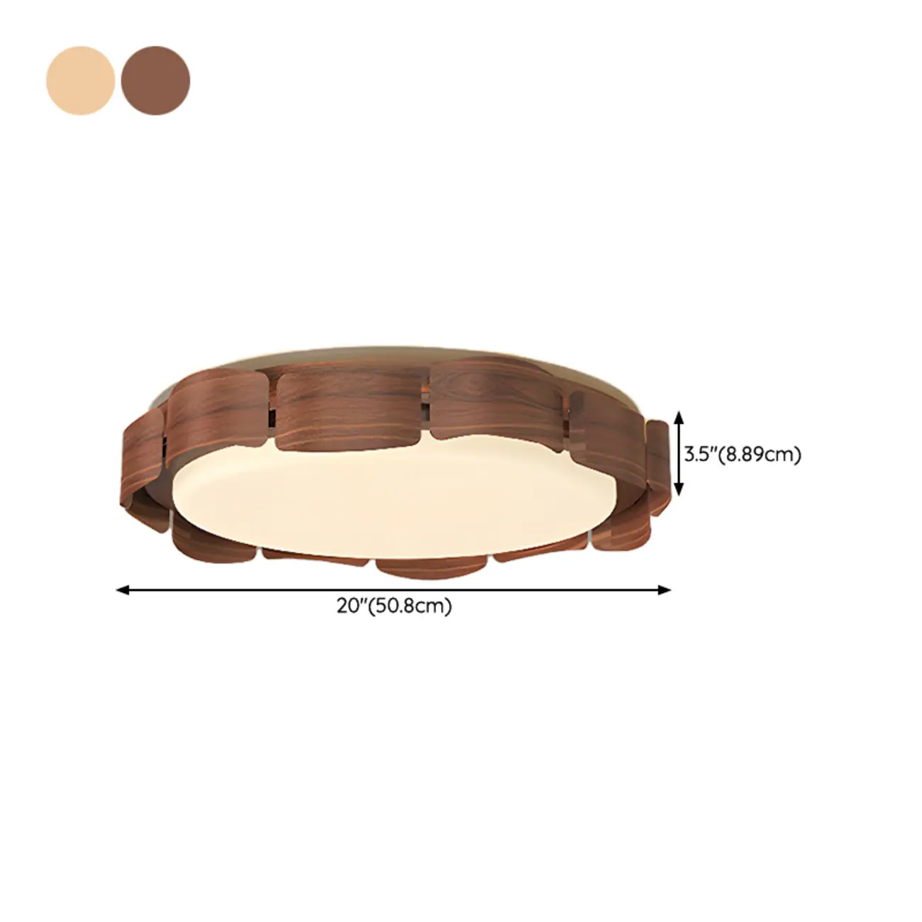 Dimmable Circular Flush Mount Ceiling Light for Living Room Image - 15 | homeyfad