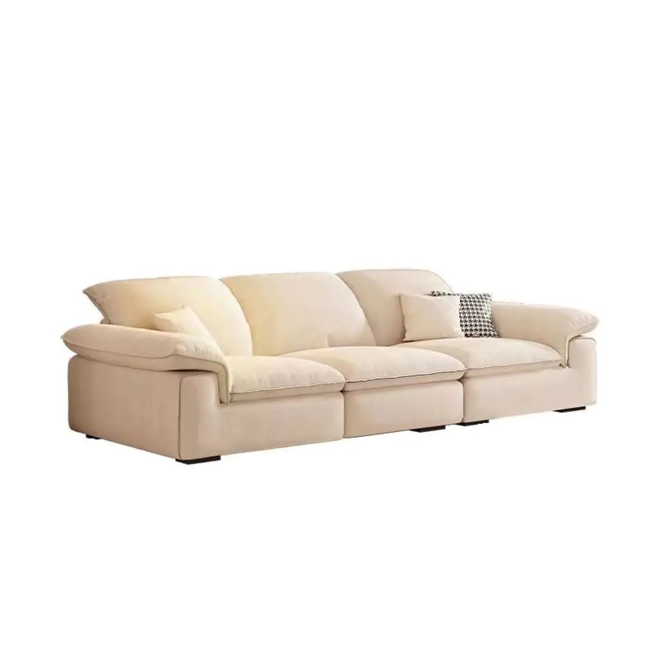 Ivory Pine Sofa with Scratch-Shield & Concealed Support Image - 8