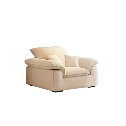 Ivory Pine Sofa with Scratch-Shield & Concealed Support Image - 9