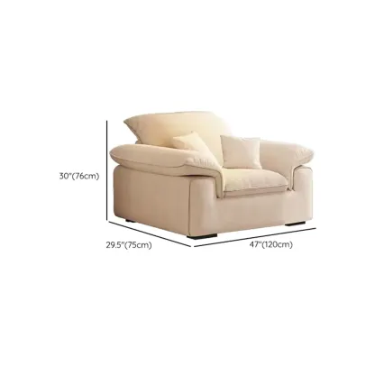 Ivory Pine Sofa with Scratch-Shield & Concealed Support #size