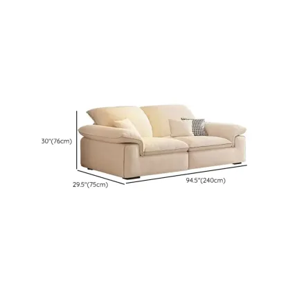Ivory Pine Sofa with Scratch-Shield & Concealed Support Image - 20
