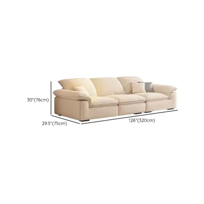 Ivory Pine Sofa with Scratch-Shield & Concealed Support Image - 24