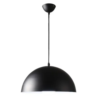 Industrial Black Aluminum Dome Pendant Lamp for Restaurant Image - 5