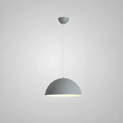 Industrial Black Aluminum Dome Pendant Lamp for Restaurant Image - 9
