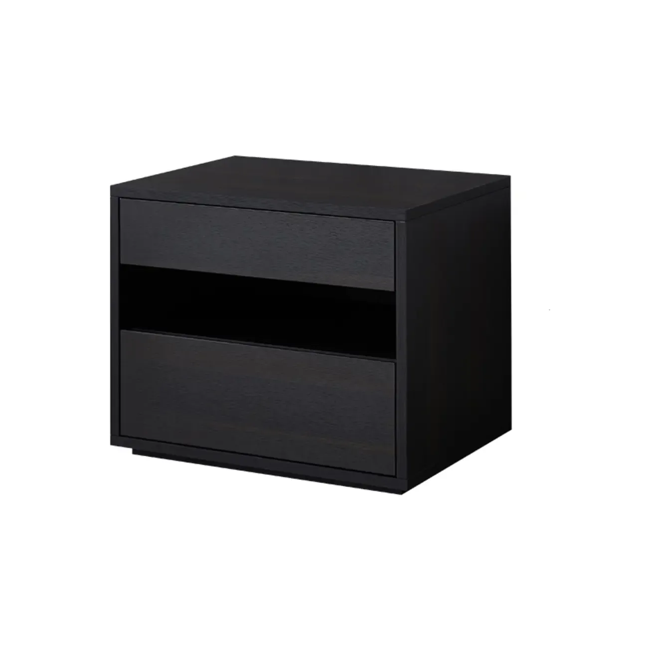 Modern Simple Style Bedside Table with Drawer Black Nightstand Image - 2