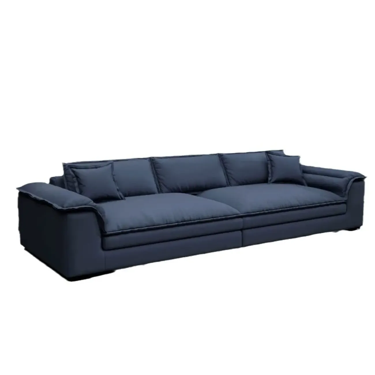 Oversized Modern Orange Upholstery 4-Seat Sofa for Living Room Image - 2