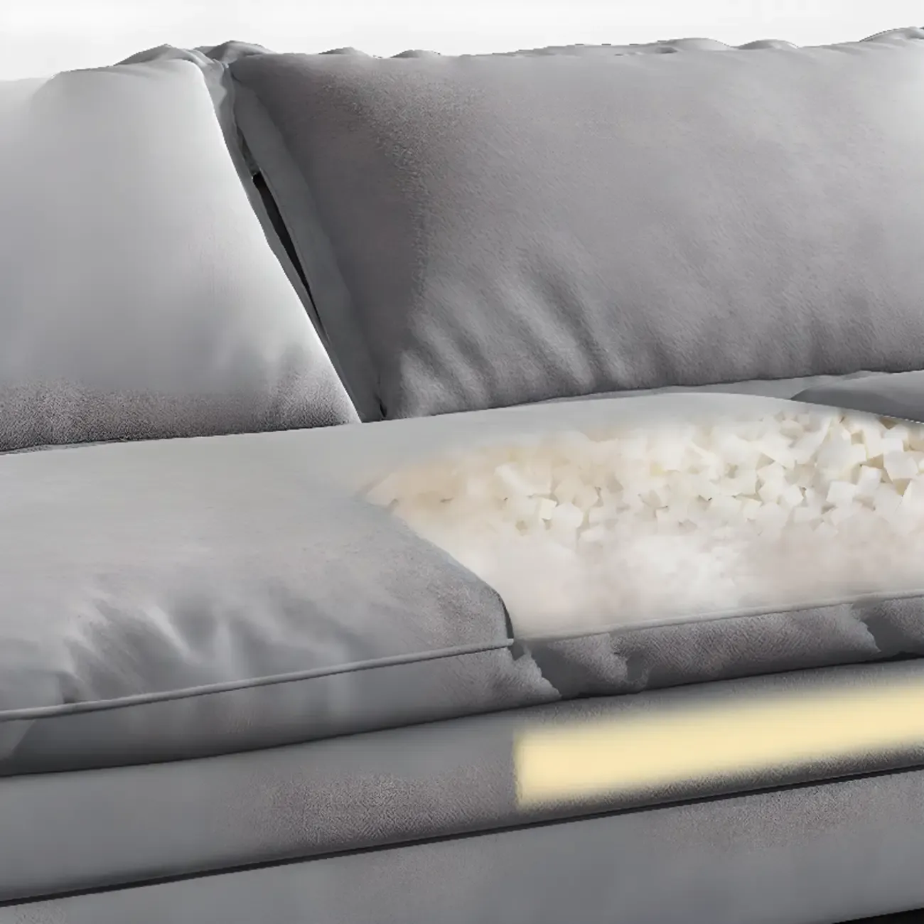 Oversized Modern Orange Upholstery 4-Seat Sofa for Living Room Image - 7
