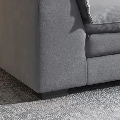 Oversized Modern Orange Upholstery 4-Seat Sofa for Living Room Image - 9