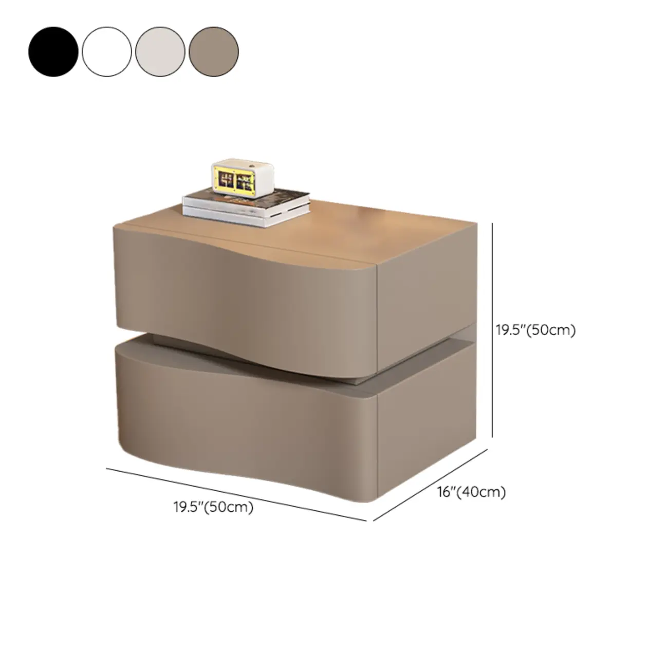 Stylish Solid Wood White Nightstand With 2 Drawer  Image - 10 | homeyfad