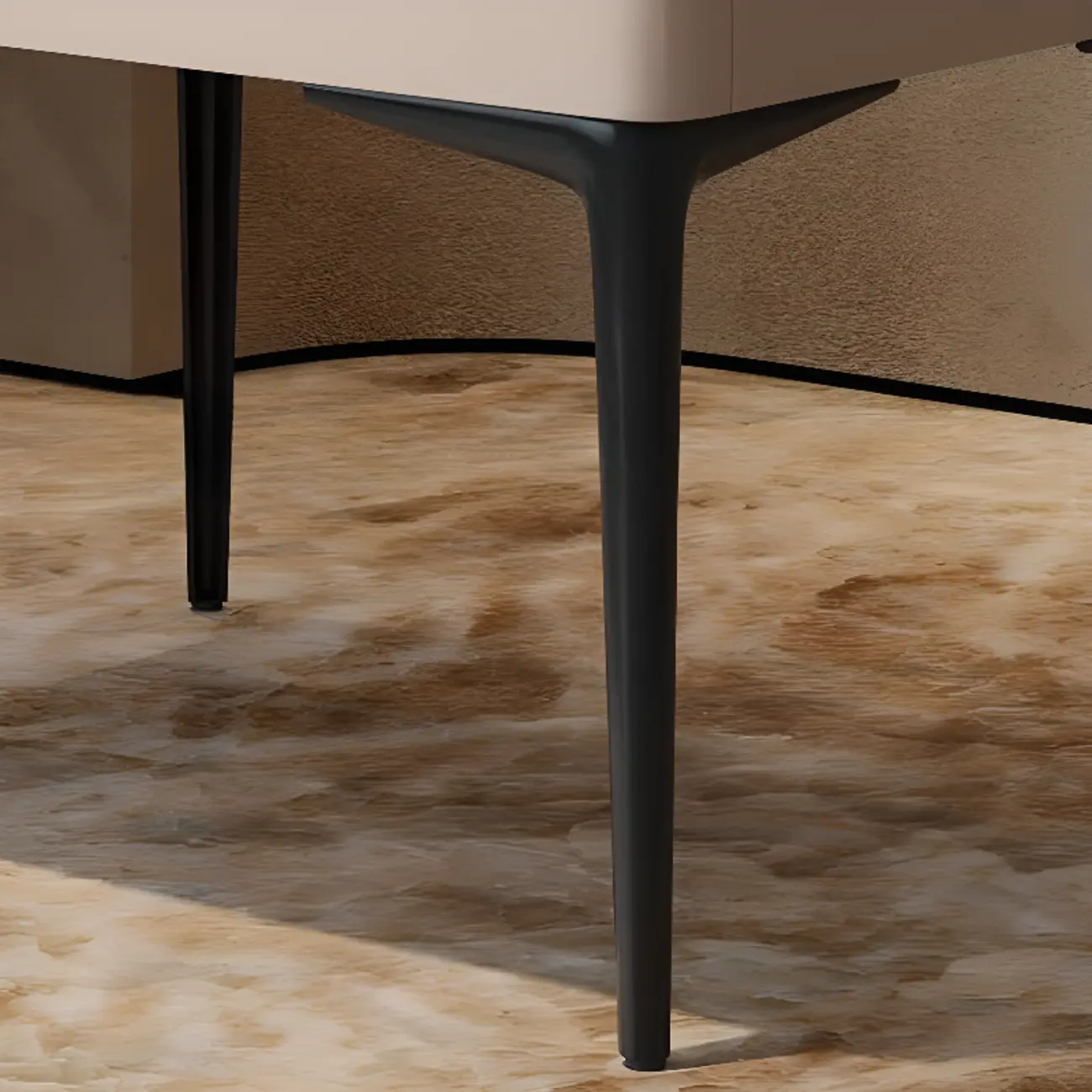 White Nightstand with Drawer Storage Faux Marble Countertop Image - 9 | homeyfad