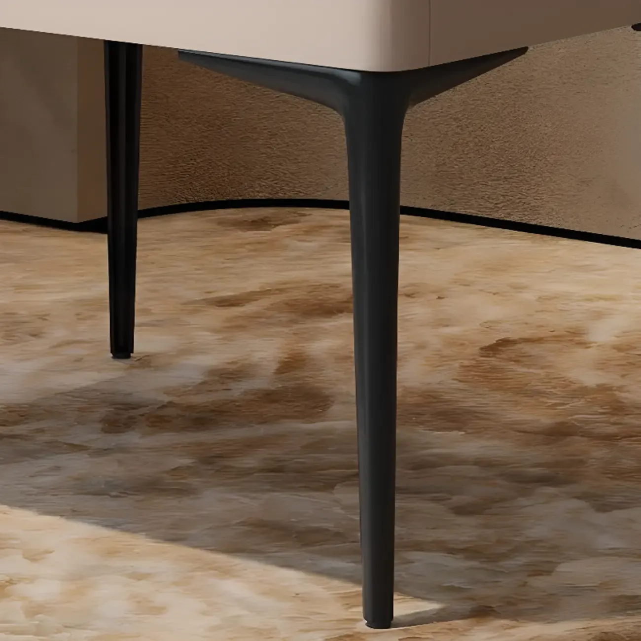 White Nightstand with Drawer Storage Faux Marble Countertop Image - 9