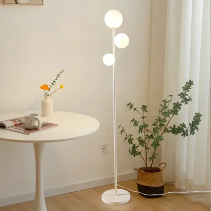 3-Light Modern Floor Lamps with Metal Base for Living Room Image - 2