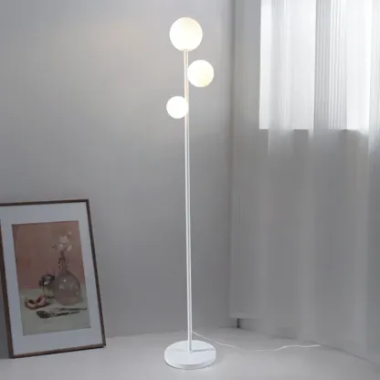 3-Light Modern Floor Lamps with Metal Base for Living Room Image - 3