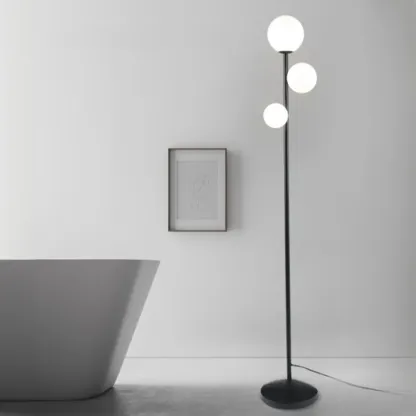 3-Light Modern Floor Lamps with Metal Base for Living Room Image - 4