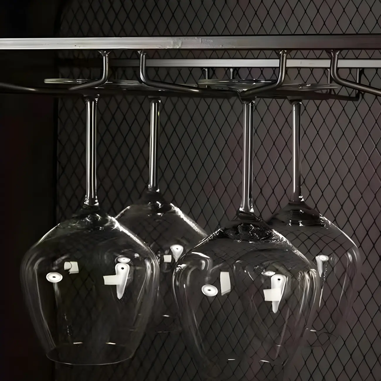 Industrial Brown Wood Wine Rack with Glass Holder and Drawers Image - 6 | homeyfad