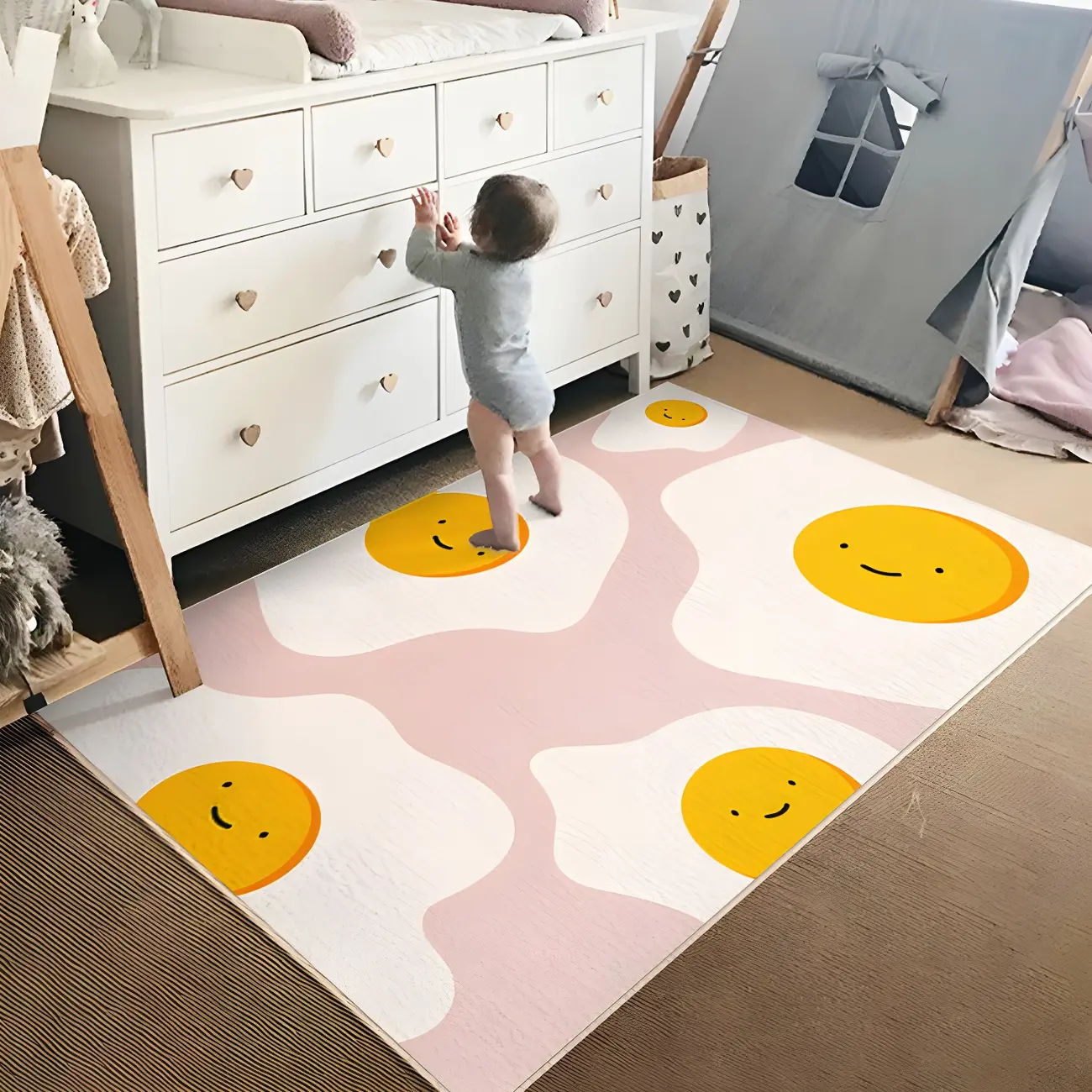 Rectangle Polyester Anti-Slip  Area Rug for Kids Room Image - 1 | homeyfad