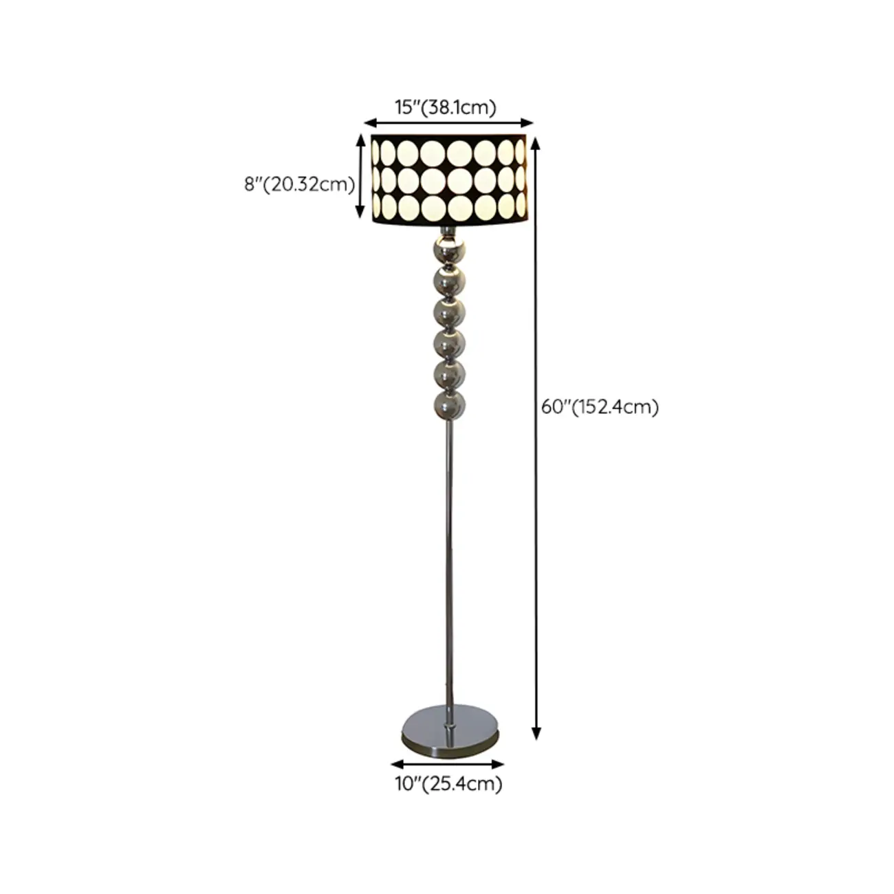 Traditional Black Floor Lamp with Stacked Ball for Bedroom Image - 11 | homeyfad