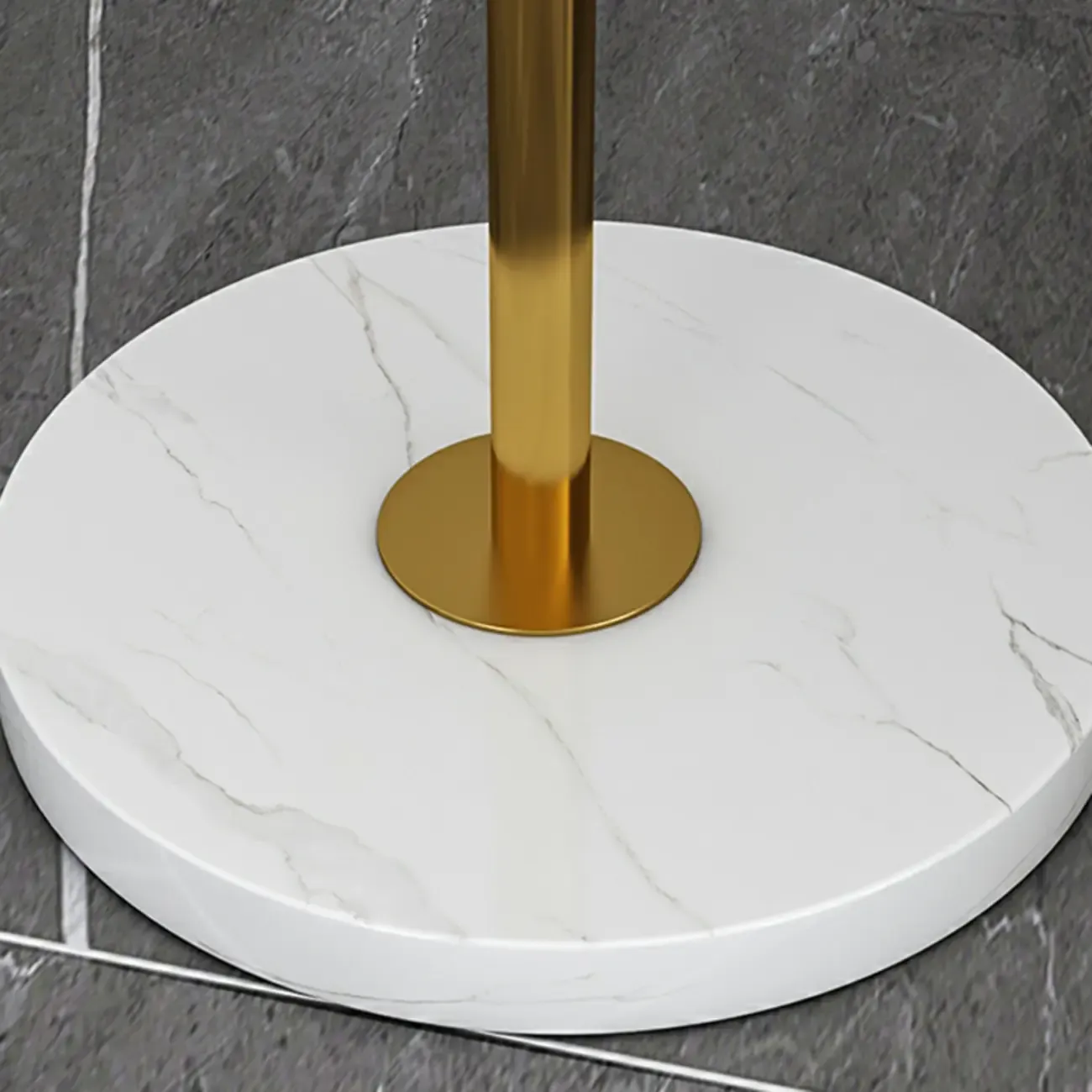Arc Floor Lamp with Table and Adjustable Head for Living Room Image - 12