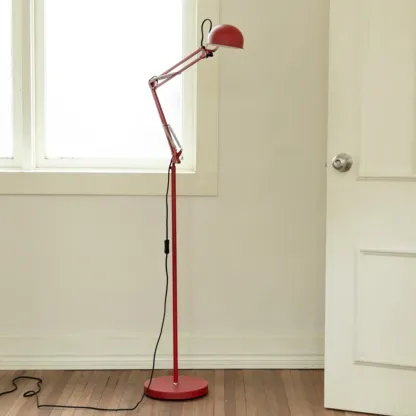 Adjustable Task Floor Lamp with Swing Arm for Living Room Image - 1
