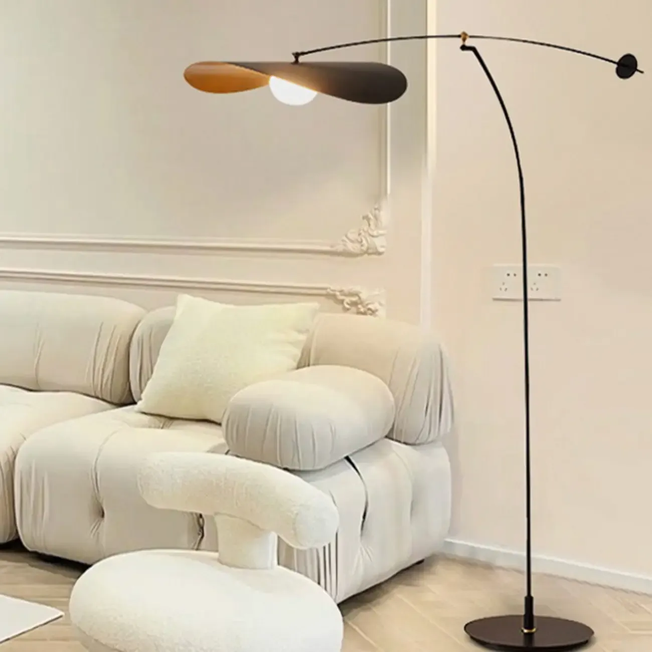 Modern LED Floor Lamp with Balance Arm for Living Room Image - 3
