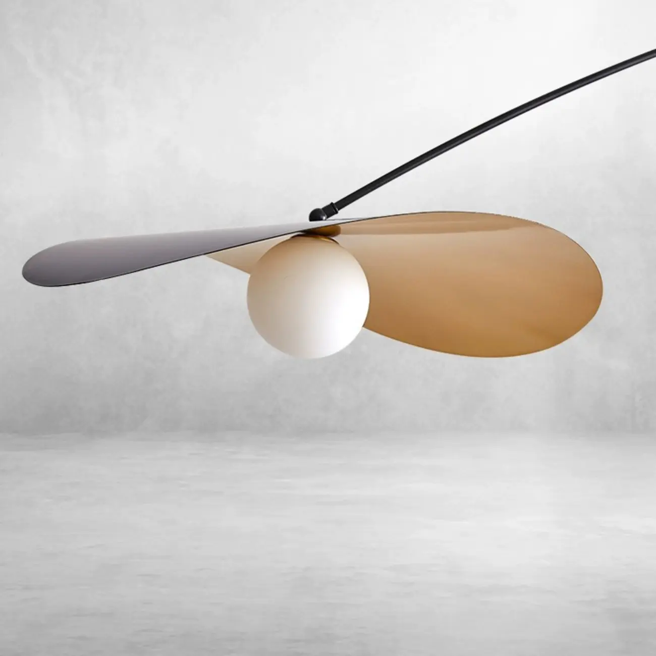 Modern LED Floor Lamp with Balance Arm for Living Room Image - 7 | homeyfad