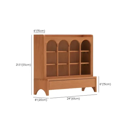 Classic Cheery Wooden Open Display Cabinet for Dining Room #size