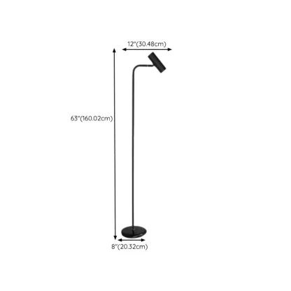 Modern Black Floor Lamp for Living Room #size