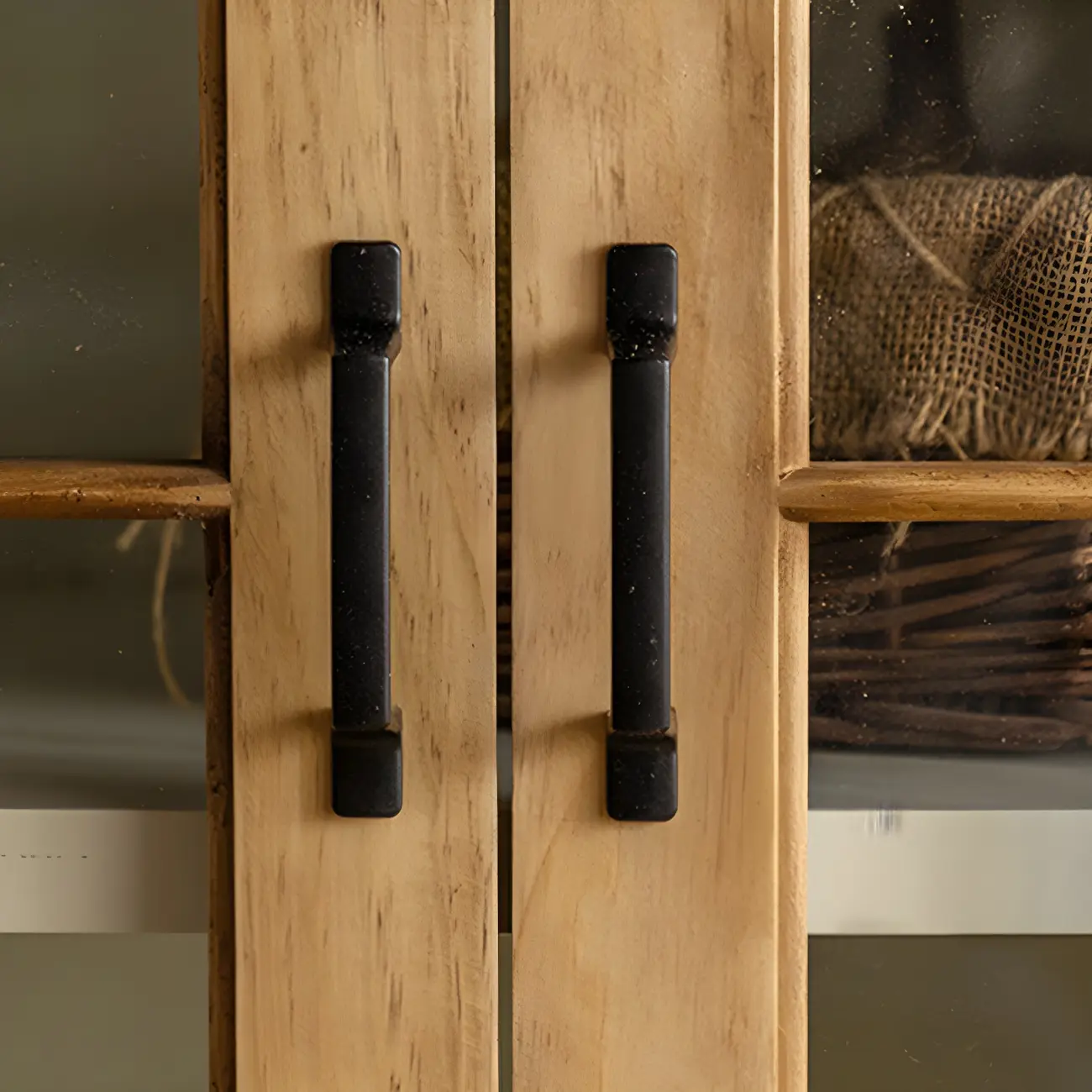 Vintage Wooden Display Cabinet with 2-Drawers for Home Decor Image - 9 | homeyfad