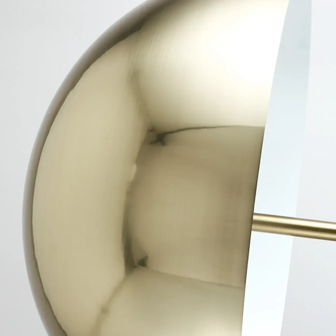 Modern Metal Tripod Floor Lamp with Gold Shade for Living Room Image - 7