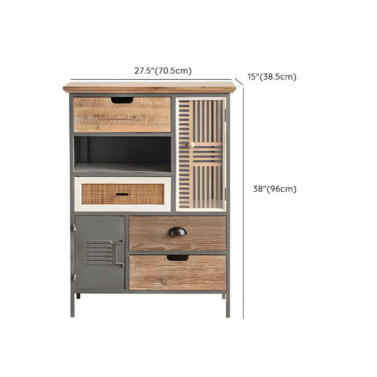 Vintage Wooden Arch Display Cabinet with Glass Doors for Home Image - 23 | homeyfad