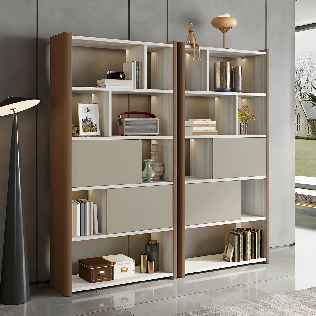 Minimalist Wooden Multi-shelf Display Cabinet for Home Image - 6 | homeyfad