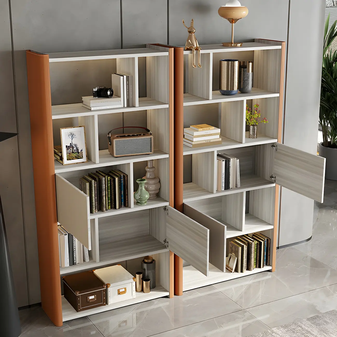 Minimalist Wooden Multi-shelf Display Cabinet for Home Image - 9 | homeyfad