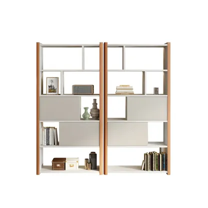 Minimalist Wooden Multi-shelf Display Cabinet for Home Image - 10