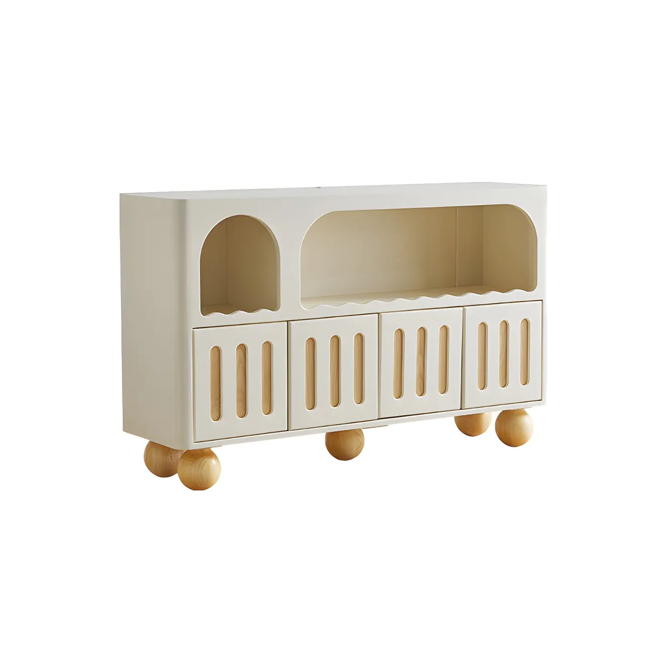 Elegant Wooden Display Cabinet with Drawers for Dining Room Image - 3 | homeyfad