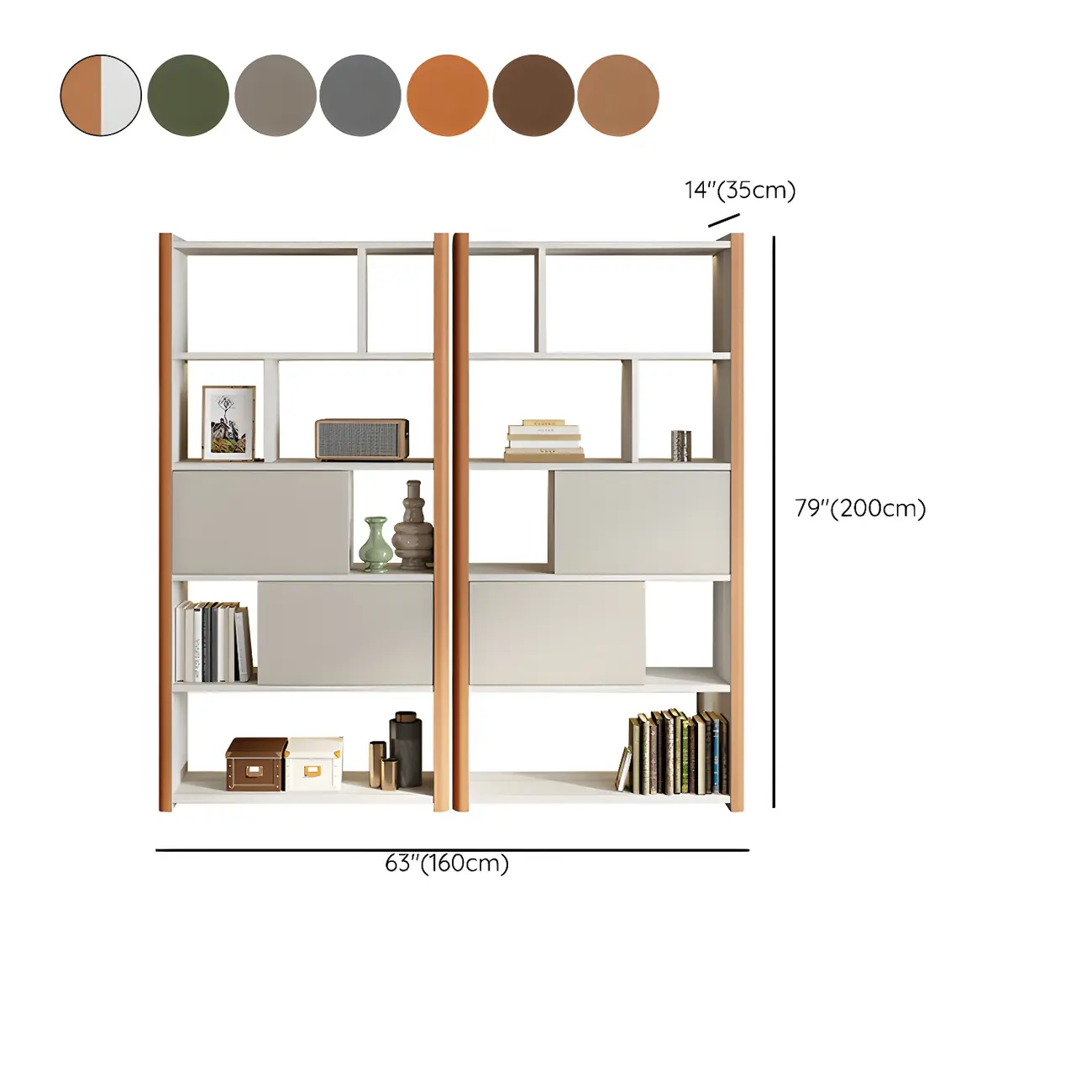 Minimalist Wooden Multi-shelf Display Cabinet for Home Image - 19 | homeyfad