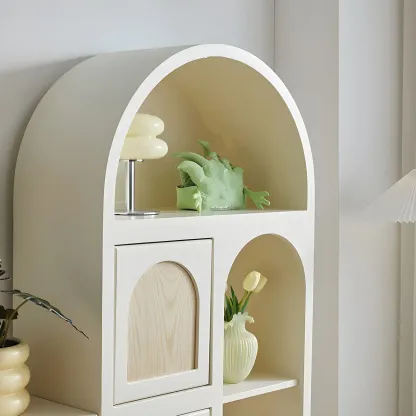 Elegant Wooden Display Cabinet with Drawers for Dining Room Image - 12