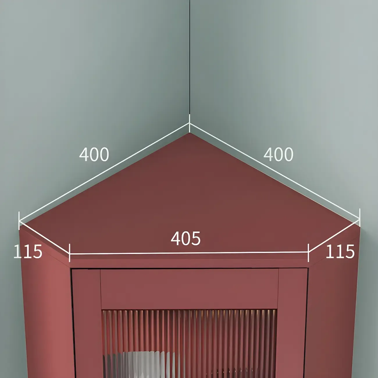 Modern Wooden Corner Display Cabinet with Glass Doors for Home Image - 15