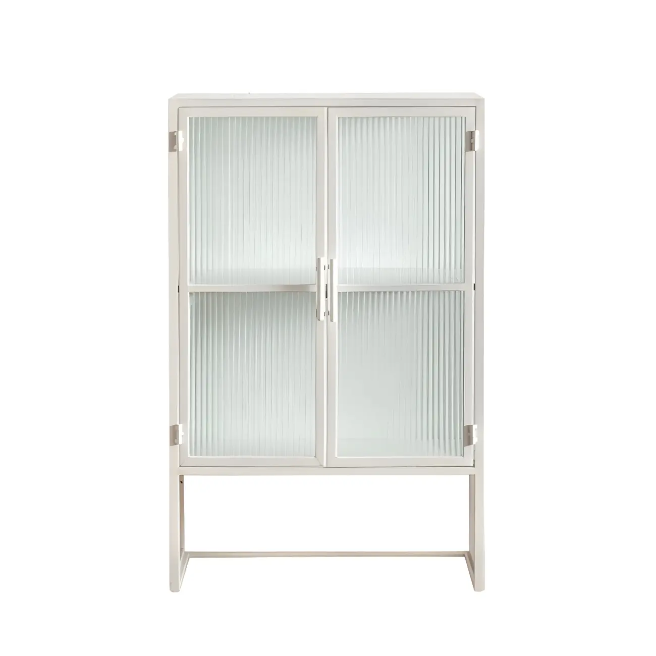 Elegant Metal Display Cabinet with Glass Doors for Dining Room Image - 8 | homeyfad