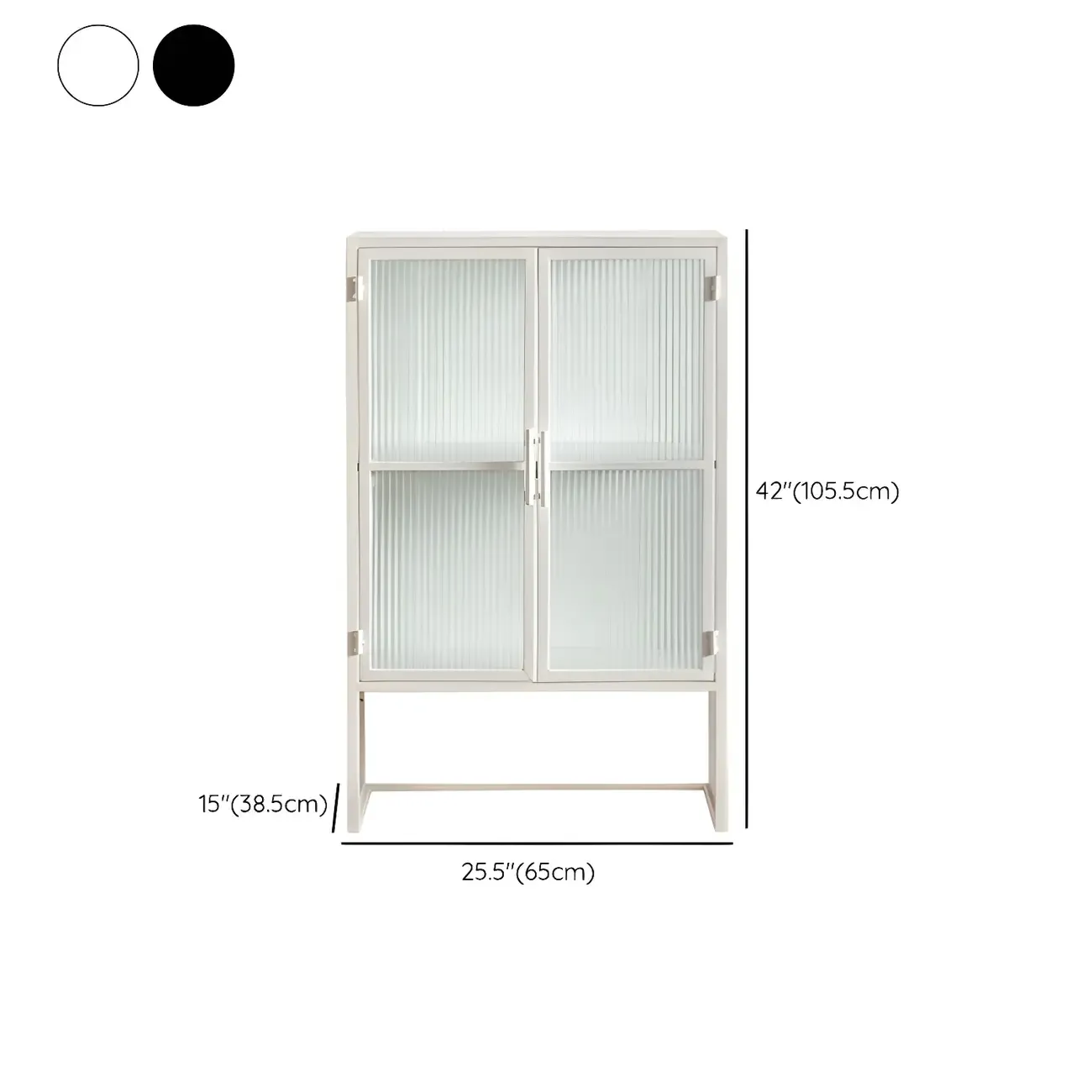 Elegant Metal Display Cabinet with Glass Doors for Dining Room Image - 18